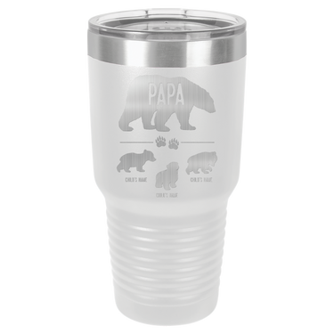 Papa Bear w/ 3 Cubs 30oz Ringneck Tumbler